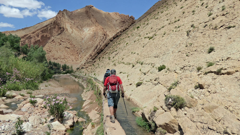 Walking along a modern water course